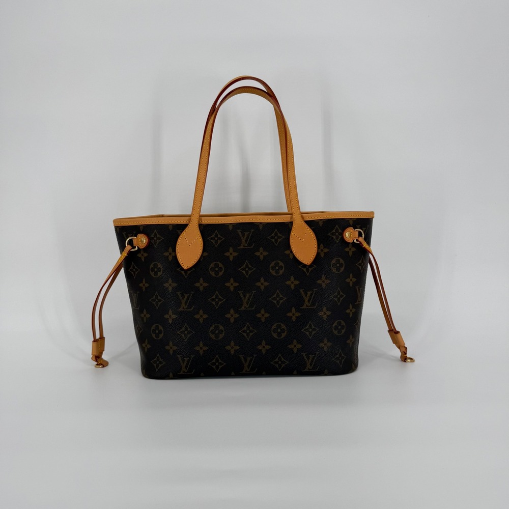 Louis Vuitton Neverfull PM Brown Monogram Tote Luxury Classic Work Travel Bag